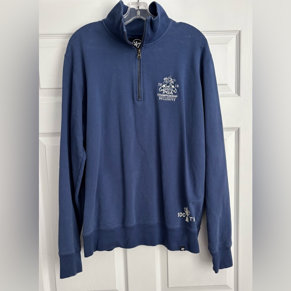 Men's 2018 100th PGA Championship Blue Quarter-Zip, Size L